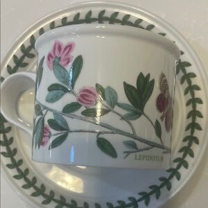 Portmeirion Botanical Pattern Cup and Saucer Set